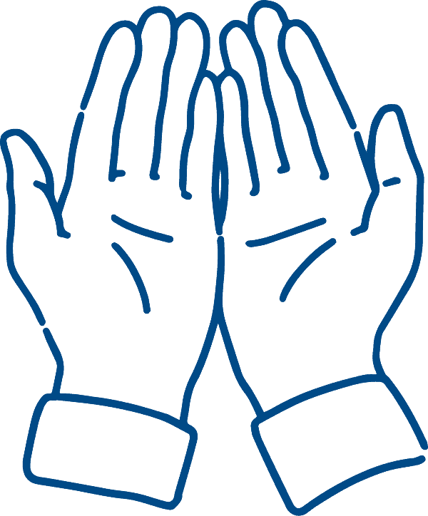 Two hands cupped together