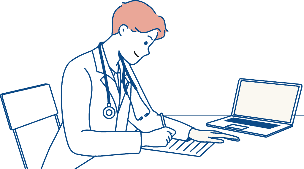 Image of a doctor taking notes